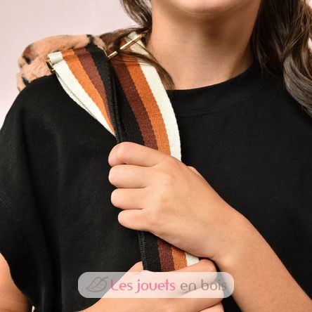 Bolso bandolera con forma de oso marrón DC4566 Doudou et Compagnie 5