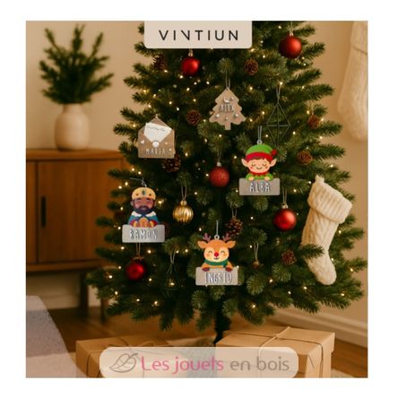 Adorno Papá Noel de madera personalizable VI-AD01 Vintiun 3