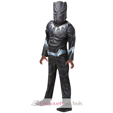 Disfraz infantil Black Panther con músculos 5-6 años RU-R640909-T56 Rubies 1