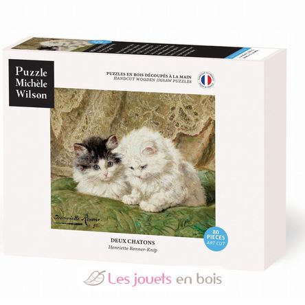 Dos gatitos de Ronner-Knip A1368-80 Puzzle Michèle Wilson 1
