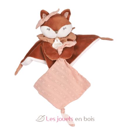 Peluche Mina el zorro con clip para chupete DC4686 Doudou et Compagnie 3