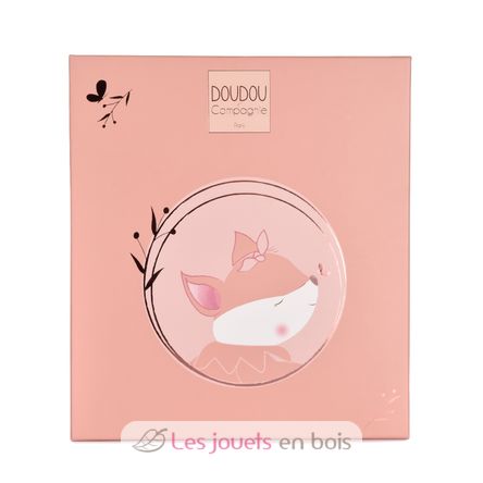 Peluche Mina el zorro con clip para chupete DC4686 Doudou et Compagnie 5