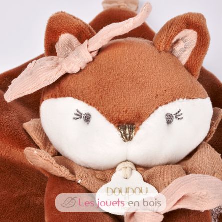 Peluche Mina el zorro con clip para chupete DC4686 Doudou et Compagnie 4