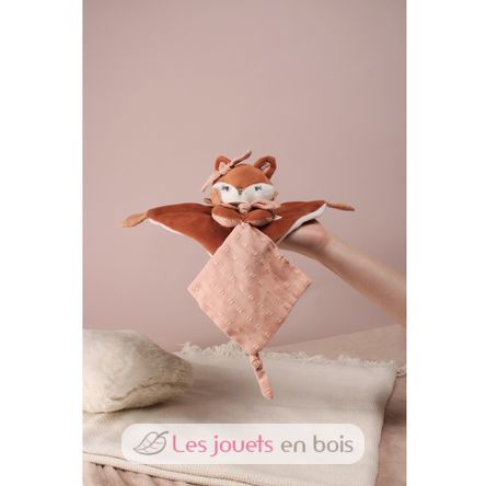 Peluche Mina el zorro con clip para chupete DC4686 Doudou et Compagnie 2