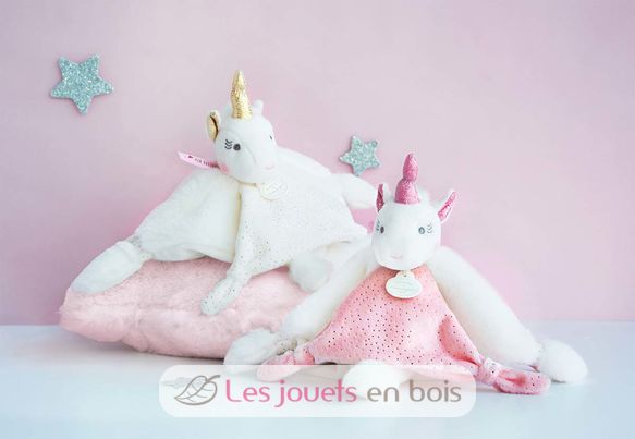 Lucie el unicornio rosa de peluche DC3277 Doudou et Compagnie 4