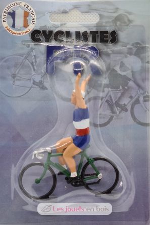 Figurita ciclista D Ganador del maillot de campeón de Francia FR-DV6 Fonderie Roger 1