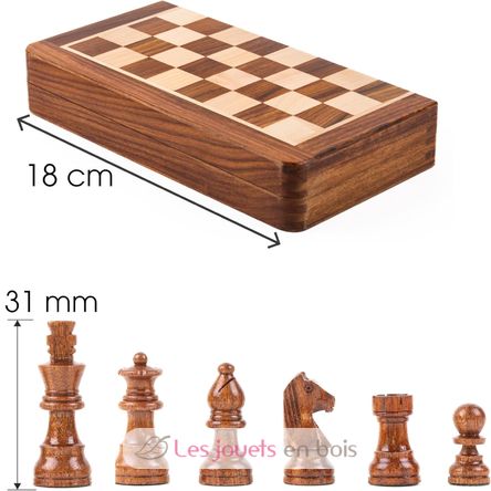 Juego de ajedrez plegable 18 cm Rey 31 mm WJ-ECBM07S Wilson Jeux 2