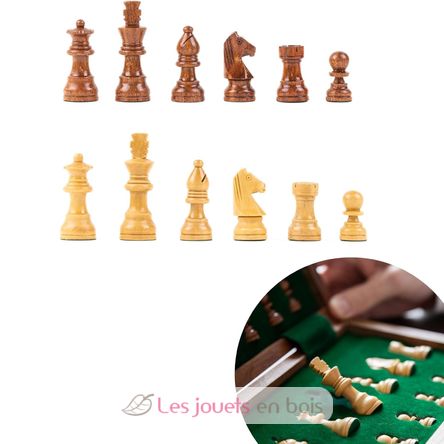 Juego de ajedrez plegable 25 cm Rey 45 mm WJ-ECBM10S Wilson Jeux 4