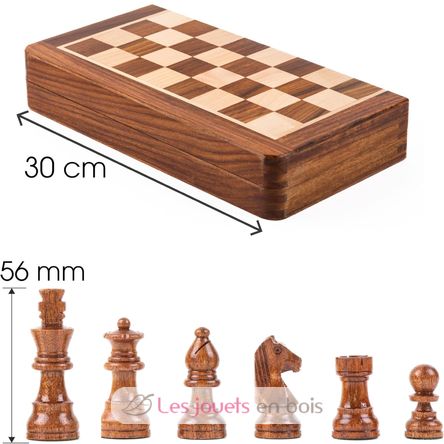 Juego de ajedrez plegable 30 cm Rey 56 mm WJ-ECBM12S Wilson Jeux 2