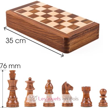 Juego de ajedrez plegable 35 cm Rey 76 mm WJ-ECBM14S Wilson Jeux 2