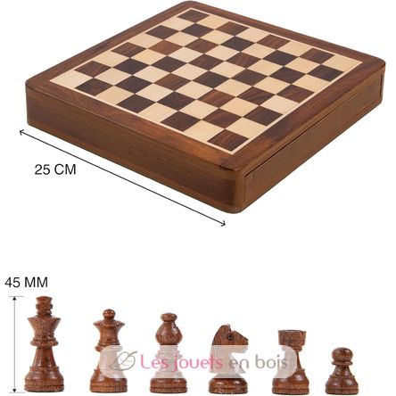 Juego de ajedrez con cajón 25 cm Rey 45 mm WJ-ESBM10S Wilson Jeux 2
