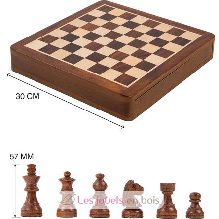 Juego de ajedrez con cajón 30 cm Rey 57 mm WJ-ESBM12S Wilson Jeux 2