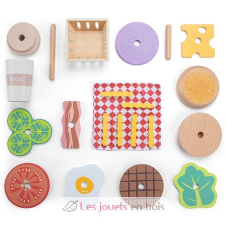 Set de comida rápida de madera NCT10617 New Classic Toys 4