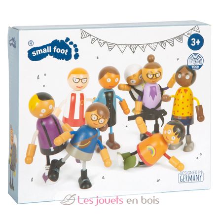 Familia de muñecas flexibles con bebé LE12426 Small Foot company 5