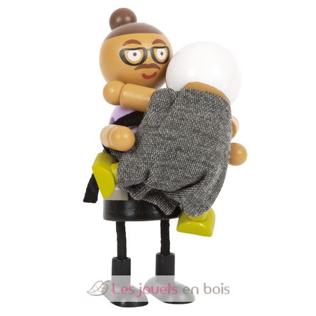 Familia de muñecas flexibles con bebé LE12426 Small Foot company 3