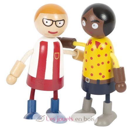 Familia de muñecas flexibles con bebé LE12426 Small Foot company 10