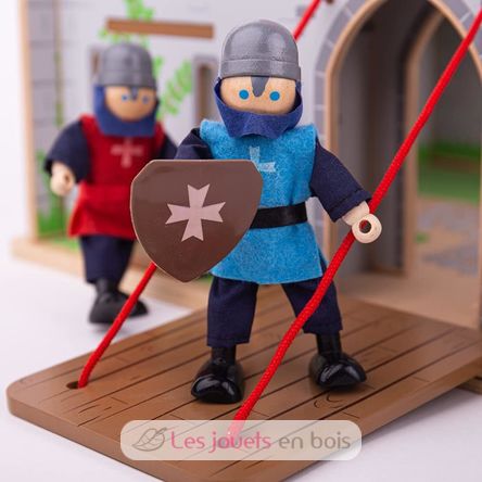 Figuritas de madera Caballeros medievales BJ-JT162 Bigjigs Toys 3
