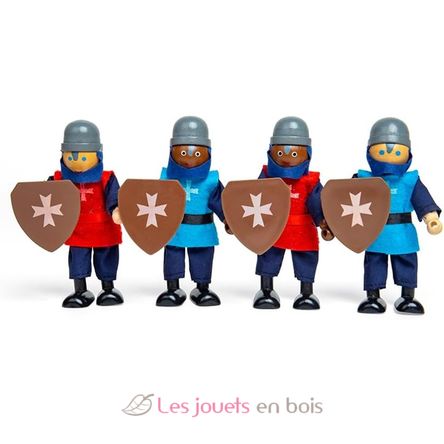 Figuritas de madera Caballeros medievales BJ-JT162 Bigjigs Toys 1
