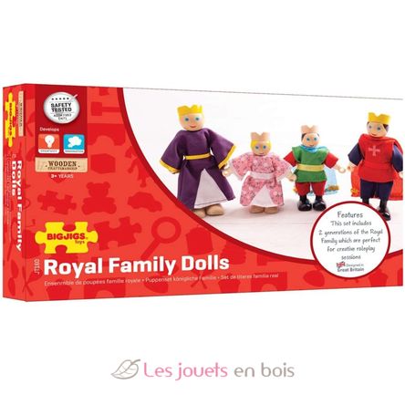 Figuritas de madera Familia Real BJ-JT160 Bigjigs Toys 3