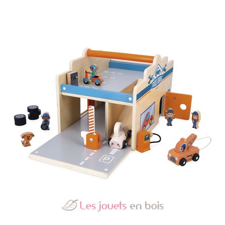 Garaje de madera Cross Roads J05918 Janod 5