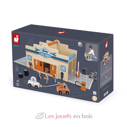 Garaje de madera Cross Roads J05918 Janod 11