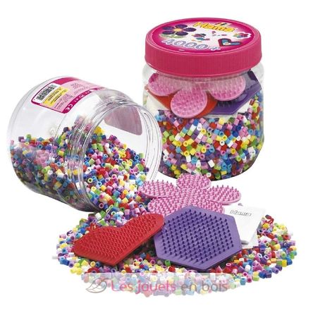 Bote rosa de 4000 cuentas de plástico Midi HAMA-2051 Hama 2