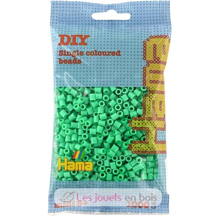 Bolsa de 1000 cuentas de plástico Midi verde claro HAMA-207-11 Hama 1