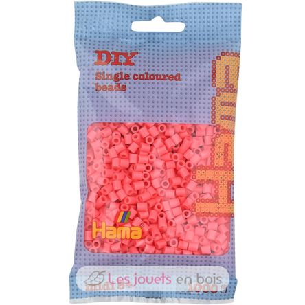 Bolsa de 1000 cuentas de plástico Midi rojo pastel HAMA-207-44 Hama 1