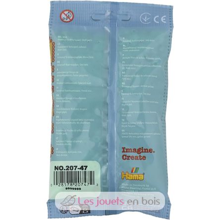 Bolsa de 1000 cuentas de plástico Midi verde pastel HAMA-207-47 Hama 4