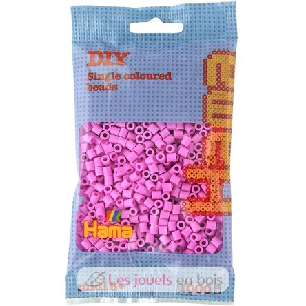 Bolsa de 1000 cuentas de plástico Midi rosa pastel HAMA-207-48 Hama 1