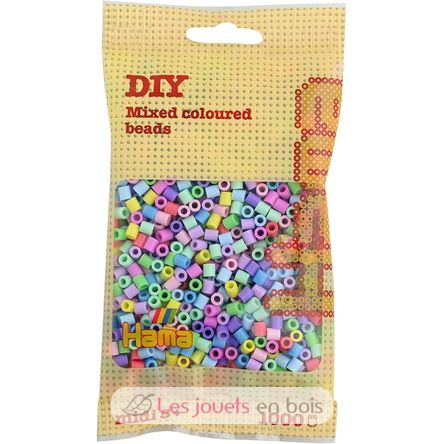 Bolsa de 1000 cuentas de plástico Midi mezclar pasteles HAMA-207-50 Hama 1