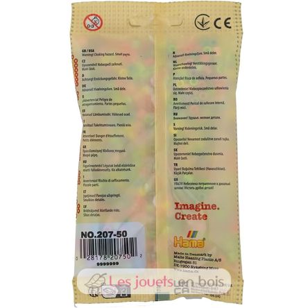 Bolsa de 1000 cuentas de plástico Midi mezclar pasteles HAMA-207-50 Hama 3