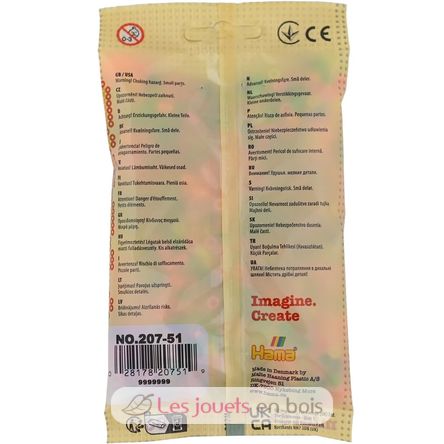 Bolsa de 1000 cuentas de plástico Midi mezcla de neón HAMA-207-51 Hama 3