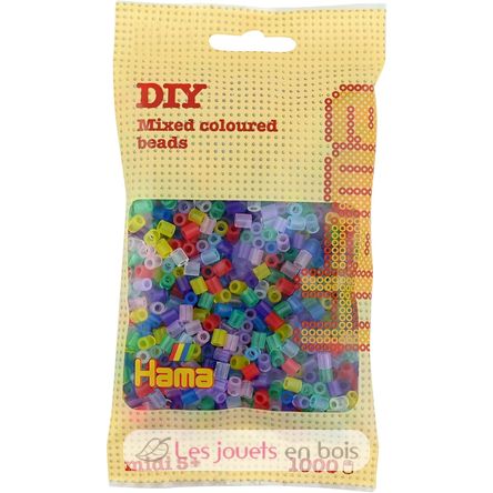 Bolsa de 1000 cuentas de plástico Midi Transp mix HAMA-207-53 Hama 1