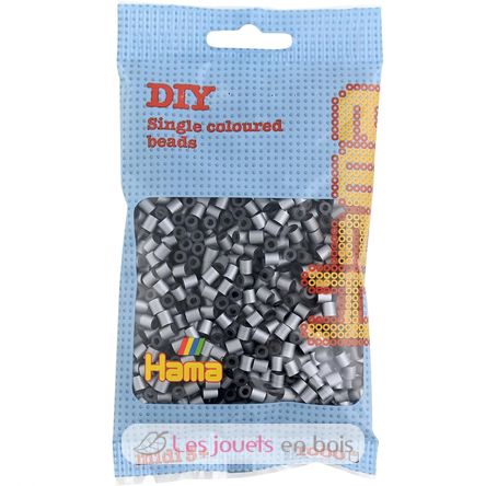 Bolsa de 1000 cuentas de plástico Midi color plata HAMA-207-62 Hama 1