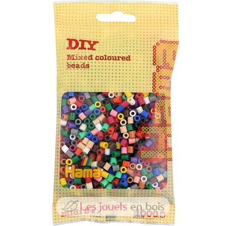 Bolsa de 1000 cuentas de plástico Midi mezcla base 22 colores HAMA-207-67 Hama 1