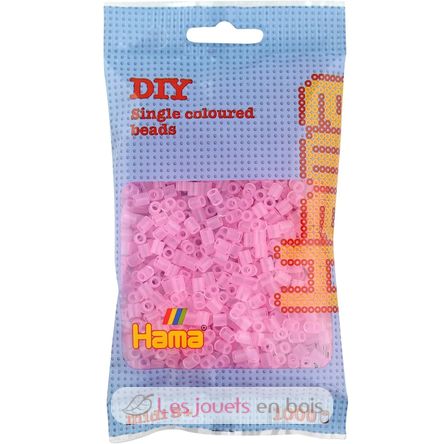 Bolsa de 1000 cuentas de plástico Midi rosa transparente HAMA-207-72 Hama 1