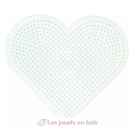 Placa de corazón grande con cuentas de plástico Midi blancas HAMA-233 Hama 2