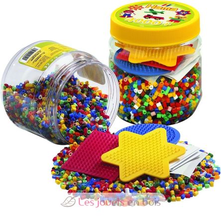 Bote amarillo de 4000 cuentas de plástico Midi HAMA-2052 Hama 2
