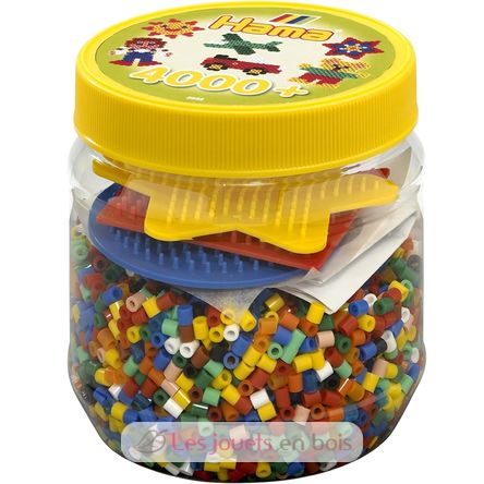 Bote amarillo de 4000 cuentas de plástico Midi HAMA-2052 Hama 1