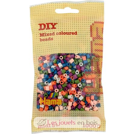 Bolsa de 1000 cuentas de plástico Midi mezclar 58 colores HAMA-207-58 Hama 1
