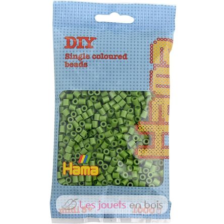 Bolsa de 1000 cuentas de plástico Midi Verde oliva 207-84 Hama 1