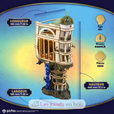 Banco Mágico Gringotts modelo mecánico U70276 Ugears 11