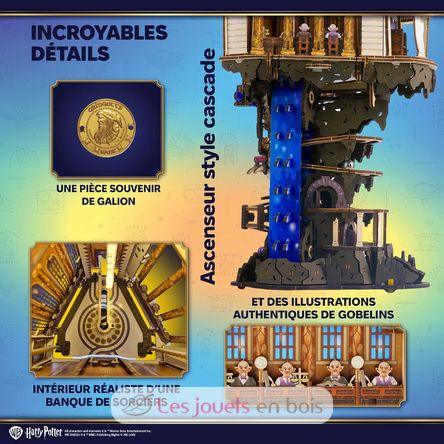 Banco Mágico Gringotts modelo mecánico U70276 Ugears 10