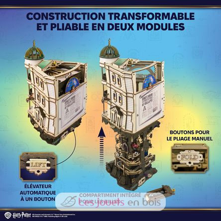 Banco Mágico Gringotts modelo mecánico U70276 Ugears 9