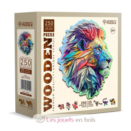Puzzle de madera León moderno 250 piezas WC-HE-0166-L Wooden City 2