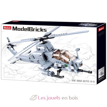 Model Bricks - Helicóptero de ataque SL-M38-B0838 Sluban 1
