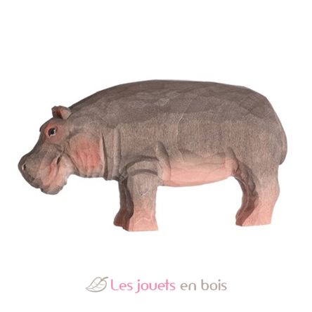 Figura Hipopótamo en madera WU-40457 Wudimals 1