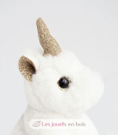 Llavero de peluche de unicornio dorado HO2762 Histoire d'Ours 2