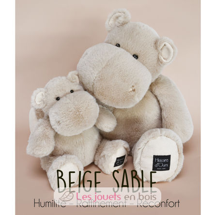 Hip Chic peluche hipopótamo beige 25 cm HO3093 Histoire d'Ours 2